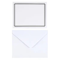 6 Packs: 40 ct. (240 total) 4.25" x 5.5" Black Border Flat Cards & Envelopes by Recollections™