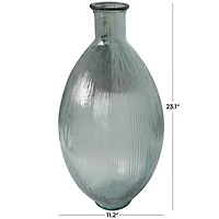 23" Clear Ribbed Spanish Bottle Vase