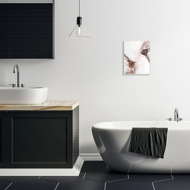 Stupell Industries Glamorous Cosmetic Brushes Wall Plaque