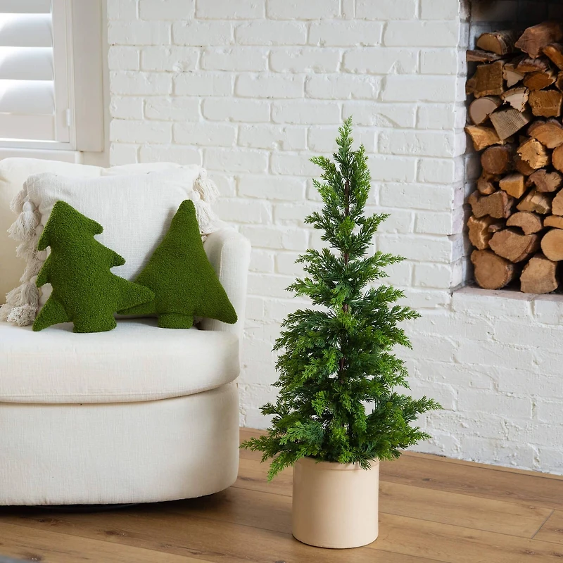 3ft. Artificial Cypress Topiary Christmas Tree