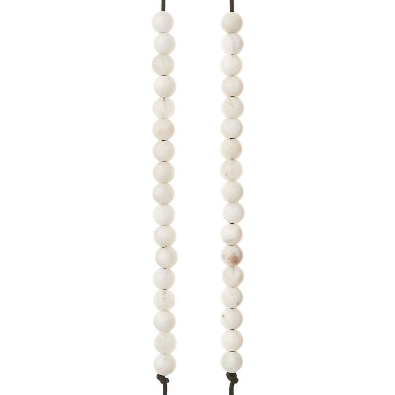 6 Pack: White Moonstone Round Beads, 8mm by Bead Landing™