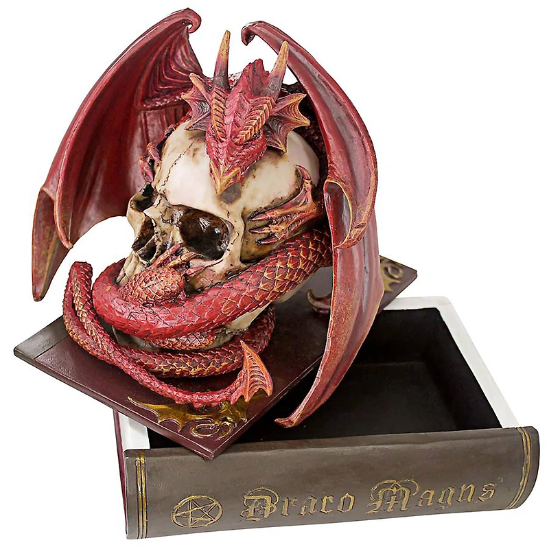 Design Toscano 8.5" Blood Dragon Contemplation Sculptural Box