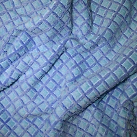 Feldman Blue Lattice Minky Fabric