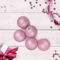 60ct Matte Bubblegum Pink Shatterproof Ball Ornaments