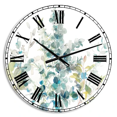 Designart 'Eucalyptus Natural Element Traditional Wall Clock