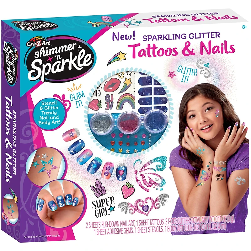 Cra-Z-Art® Shimmer 'n Sparkle Sparkling Glitter Tattoos & Nails