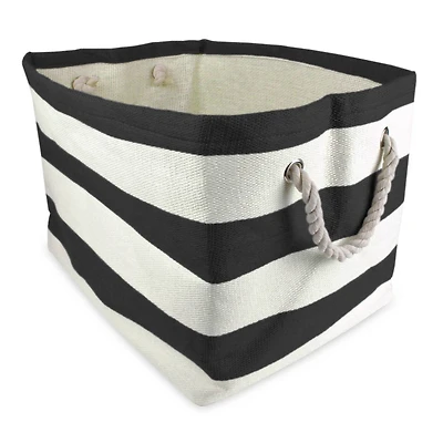 DII® Large Striped Rectangle Woven Paper Storage Basket