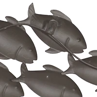 Dark Brown Metal Coastal Fish Wall Décor