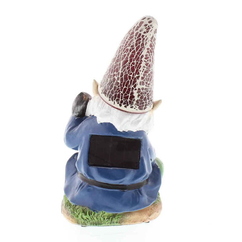 7" Gardening Gnome Solar Statue
