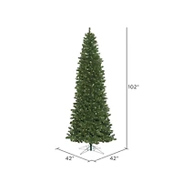 8.5ft. Pre-Lit Slim Oregon Fir Artificial Christmas Tree, Warm White LED Lights
