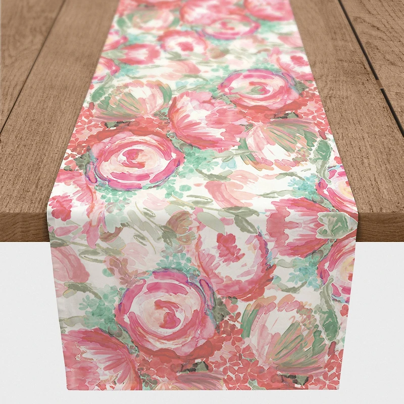 Love Flowers Outdoor Table Runner