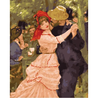 16" x 20" Dance at Bougival Paint-by-Number Kit with Wood Display Hanger by Artist's Loft®