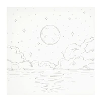 11" x 11" Moon Canvas Painting Kit by Craft Smart®
