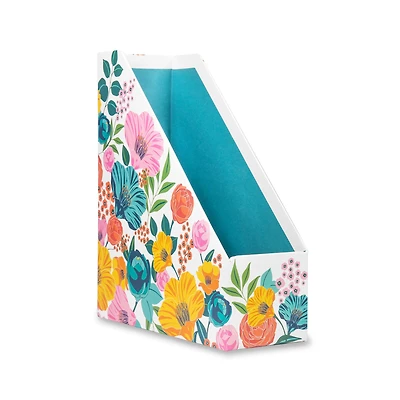 Steel Mill & Co.® Garden Blooms Cream Magazine Holder Set