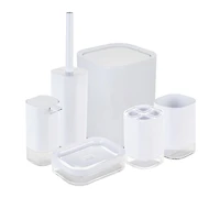 Bath Bliss White 6 Piece Acrylic Bathroom Set