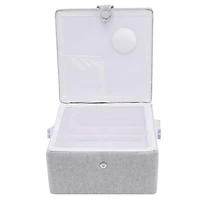 Gray Square Sewing Basket by Loops & Threads®