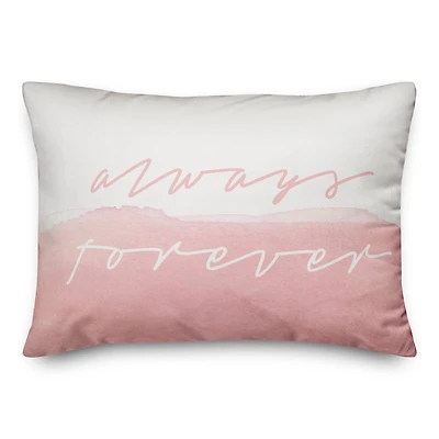 Pink Always Forever Throw Pillow