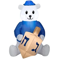 3ft. Airblown® Inflatable Hanukkah Dreidel Bear