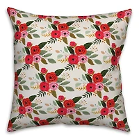 Floral Pattern Throw Pillow
