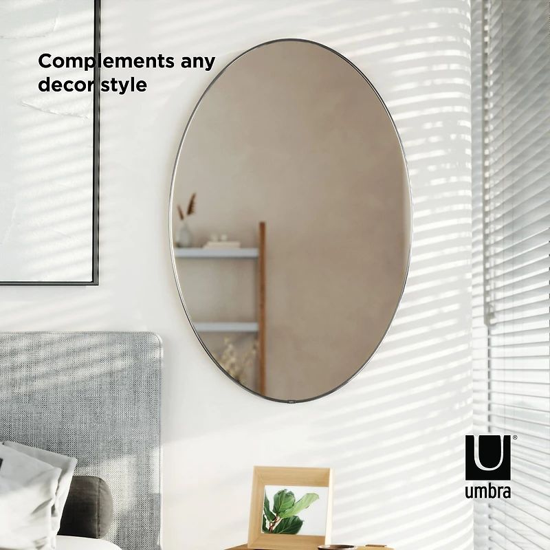 Umbra 36" Titanium Hubba Oval Mirror