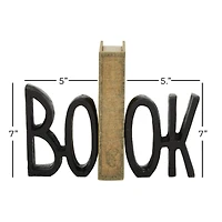 7" Black Book Aluminum Industrial Bookends