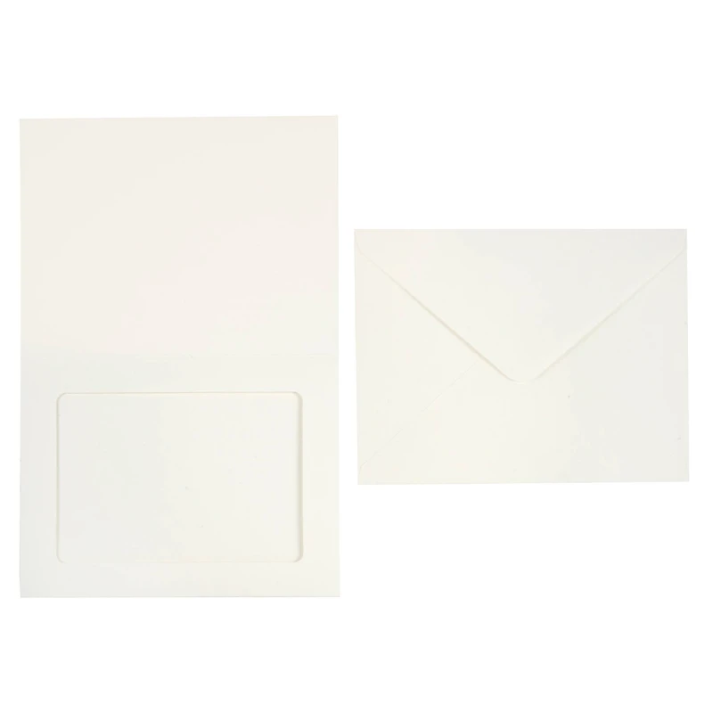 12 Packs: 10 ct. (120 total) 4.25" x 5.5" Ivory Frame Cards & Envelopes by Recollections™