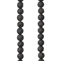 Black Lava Round Beads by Bead Landing™, 6mm