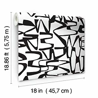 RoomMates Black Enigmatic Peel & Stick Wallpaper