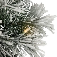 9ft. Pre-Lit Snowy Bristle Pine Artificial Christmas Garland