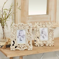 2 Pack White Polystone Traditional 9" x 11" Frames