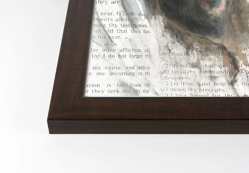 Portrat Of Jesus 16" x 16" Walnut Framed Print Under Plexiglass