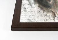 Portrat Of Jesus 16" x 16" Walnut Framed Print Under Plexiglass