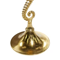 25" Gold Aluminum Coastal Accent Table