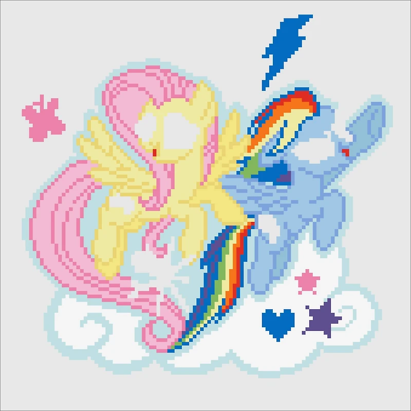 Camelot® Dots Fluttershy & Rainbow Dash Diamond Painting Kit