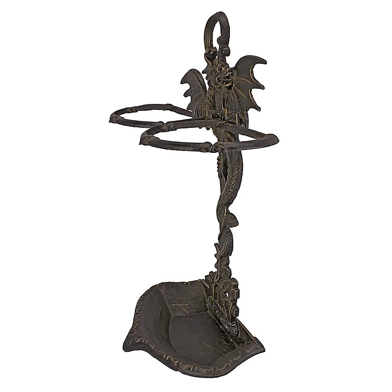 Design Toscano Wyvern Dragon Iron Walking Stick Holder