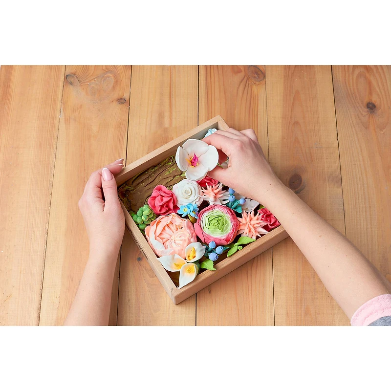 OKTO DIY Wood & Craft Romance Flowers Clay Kit
