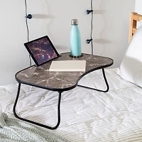 Honey Can Do Black & Faux Marble Collapsible Folding Lap Desk
