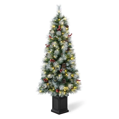 5ft. Pre-Lit Pine Artificial Christmas Porch Tree