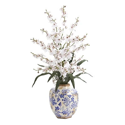 2.3ft. Dancing Lady Orchid Artificial Arrangement in Decorative Vase