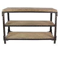 4ft. Brown Industrial Wood Console Table