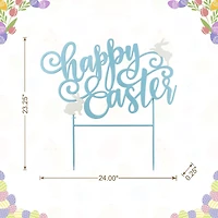 Glitzhome® 24" Metal "Happy Easter" Yard Stake