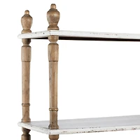 White Wood Farmhouse Shelving Unit