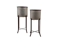 Hello Honey® Rustic Iron Planters with Stand