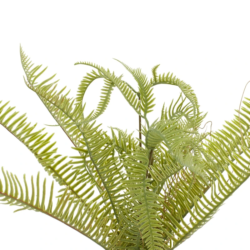 White Ceramic Contemporary Artificial Foliage, 18" x 16" x 14"