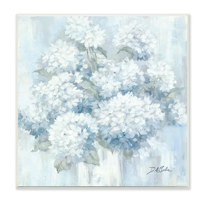 Stupell Industries Soft Blue Hydrangea Painting Blooming Flower Petals,12" x 12"