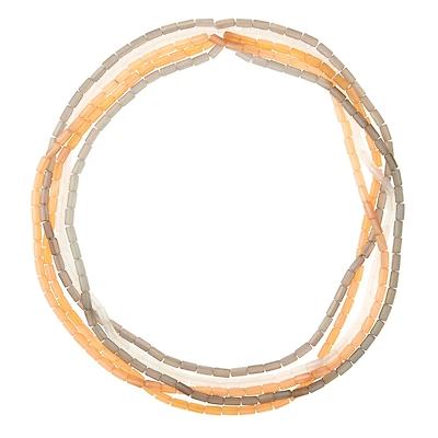 Matte Multicolor Earth Glass Tube Seed Beads, 5mm by Bead Landing™