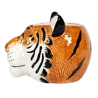 Hello Honey® 6" Round Ceramic Tiger Head Planter