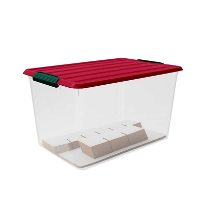 61.5qt. Latching Ornament Storage by Simply Tidy®