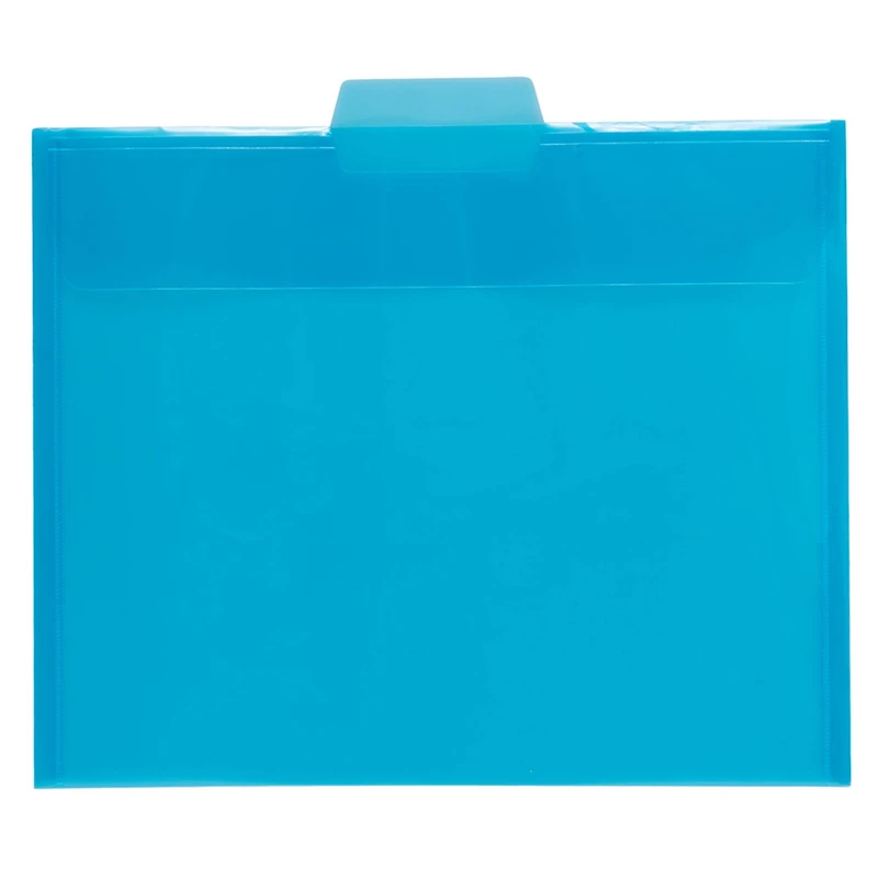 JAM Paper 8.5" x 11" Plastic File Folders, 6ct.