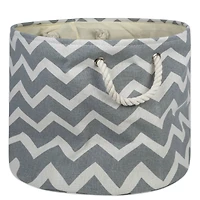 DII® 15" Round Chevron Fabric Bin